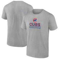 Chicago Cubs Evanston Stencil T-Shirt Heather Gray