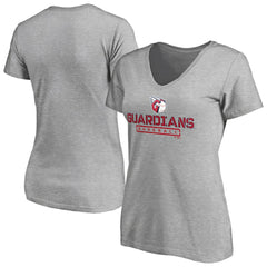 Cleveland Guardians Women's Evanston Stencil V-Neck T-Shirt Gray