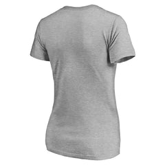 Cleveland Guardians Women's Evanston Stencil V-Neck T-Shirt Gray