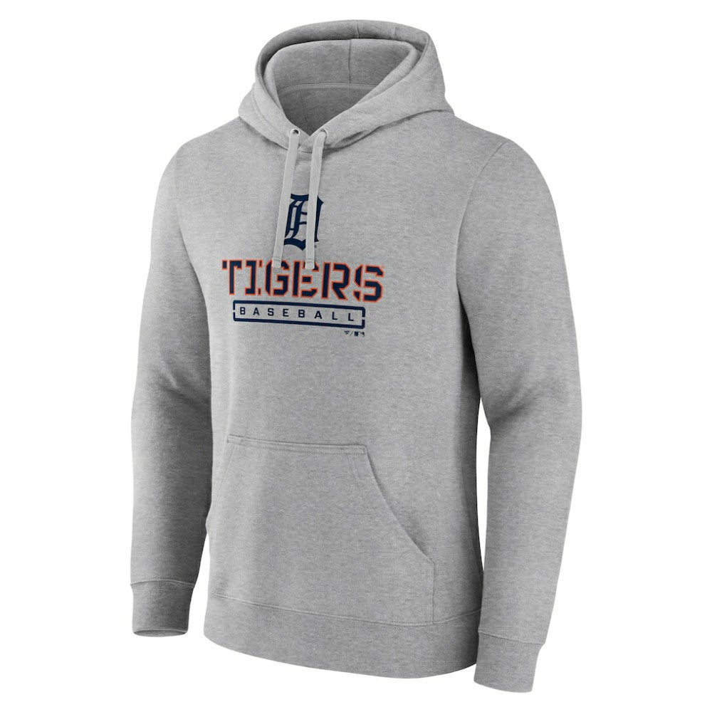 Detroit Tigers Evanston Stencil Pullover Hoodie Gray