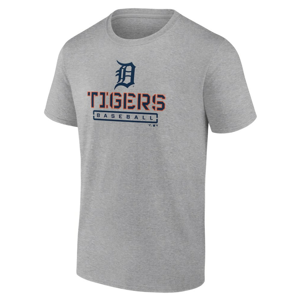 Detroit Tigers Evanston Stencil T-Shirt Heather Gray