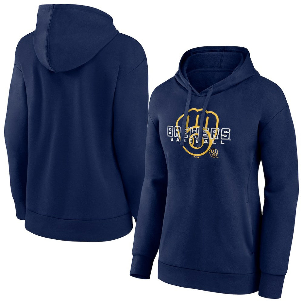 Milwaukee Brewers Women's Stellar Pullover Hoodie Navy