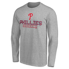 Philadelphia Phillies Evanston Stencil Long Sleeve T-Shirt Gray