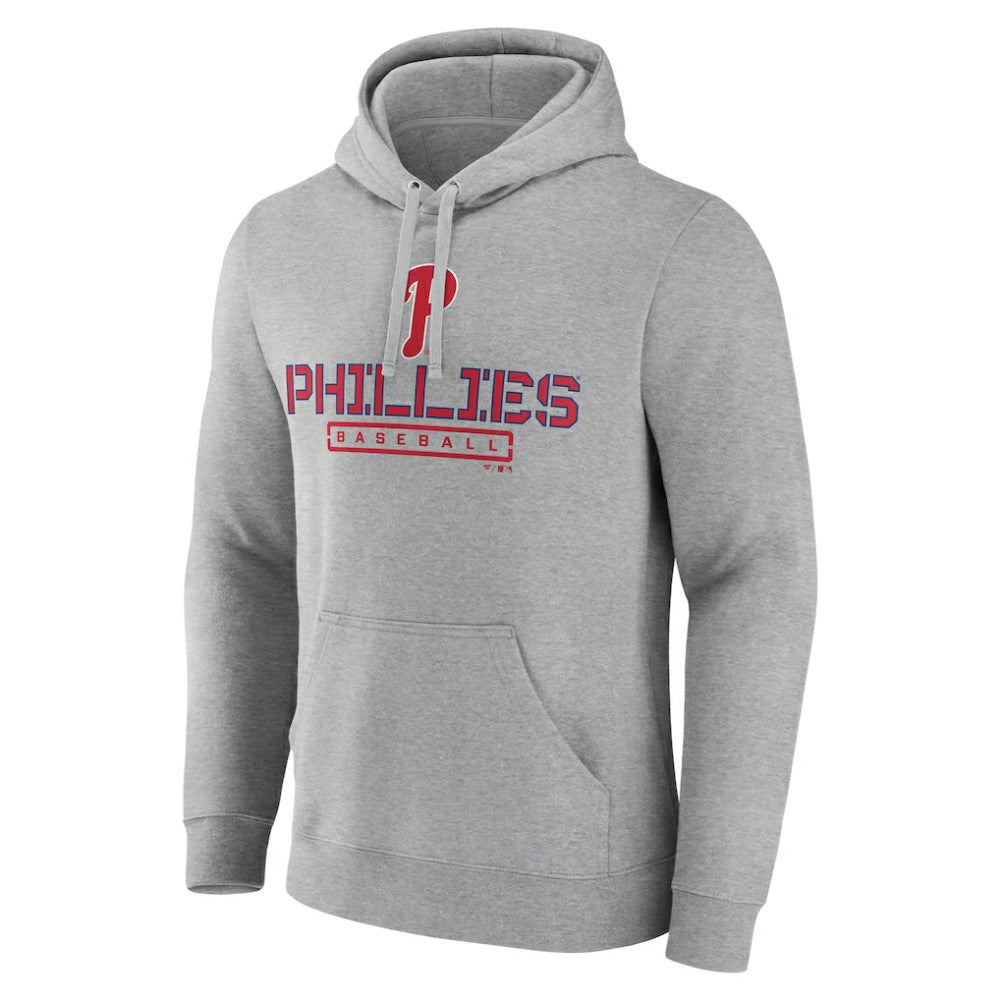 Philadelphia Phillies Evanston Stencil Pullover Hoodie Gray