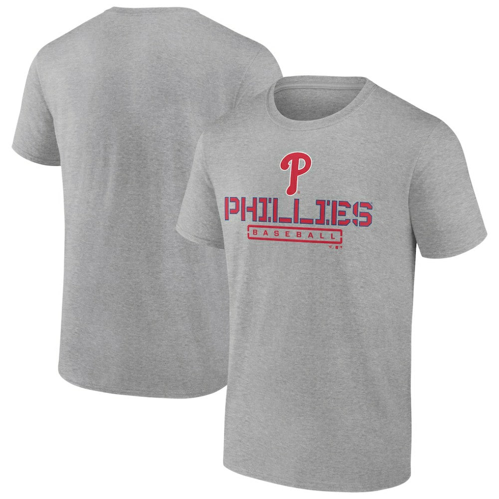 Philadelphia Phillies Evanston Stencil T-Shirt Heather Gray