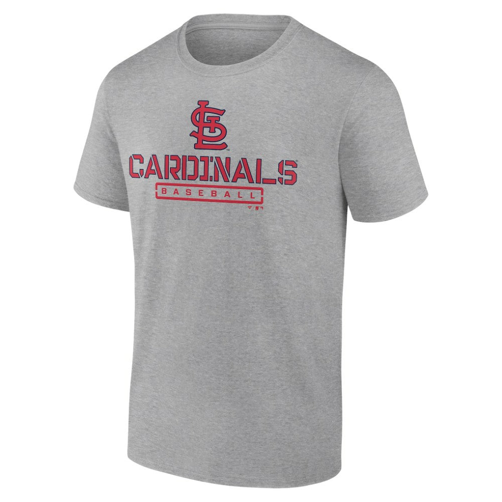 St. Louis Cardinals Evanston Stencil T-Shirt Heather Gray