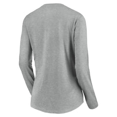 St. Louis Cardinals Women's Evanston Stencil Long Sleeve V-Neck T-Shirt Gray