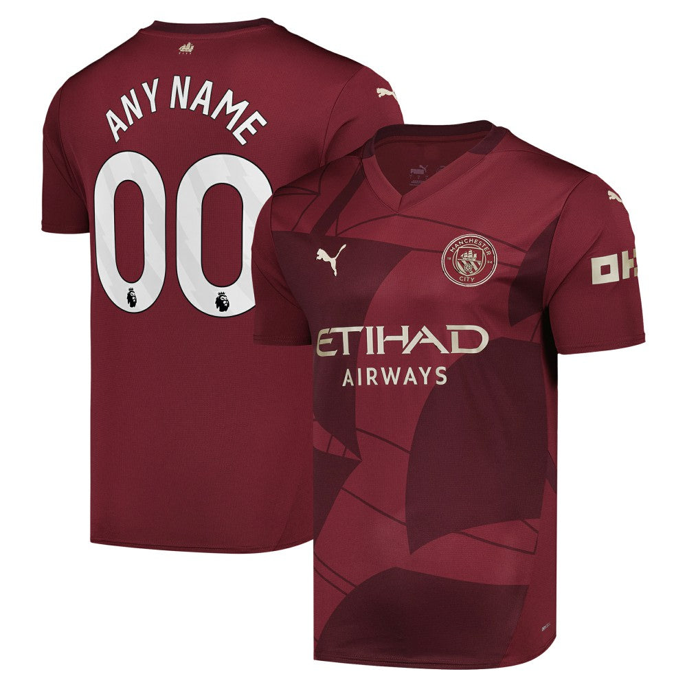 Manchester City 2024/25 Third Replica Custom Jersey - Burgundy outlet