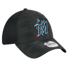 Miami Marlins Subtle Camo 39THIRTY Flex Hat Black