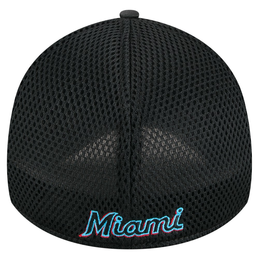 Miami Marlins Subtle Camo 39THIRTY Flex Hat Black