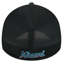 Miami Marlins Subtle Camo 39THIRTY Flex Hat Black
