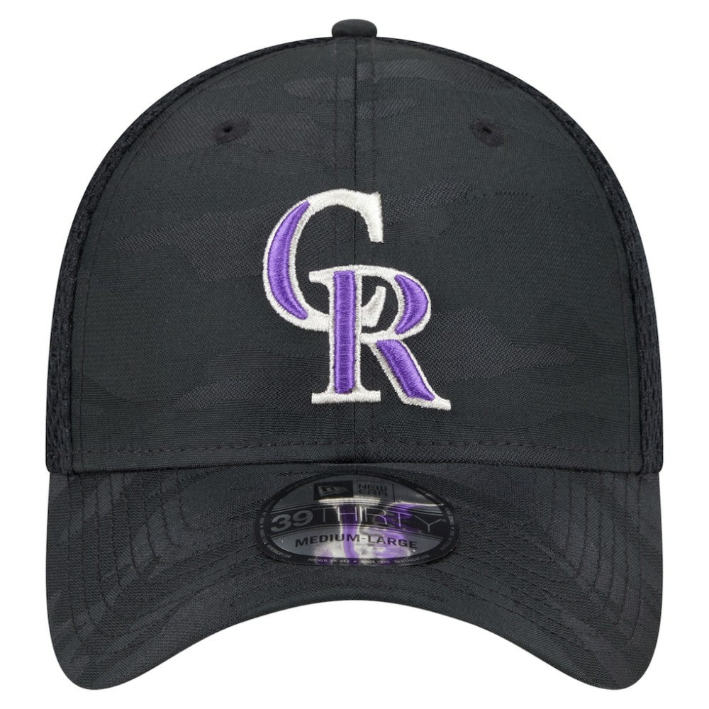 Colorado Rockies Subtle Camo 39THIRTY Flex Hat Black