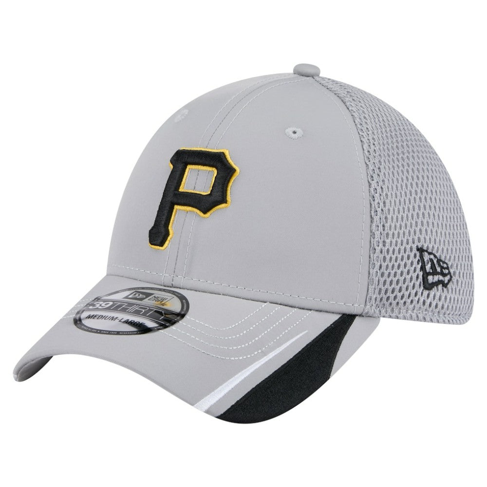 Pittsburgh Pirates Linear 39THIRTY Flex Hat Gray