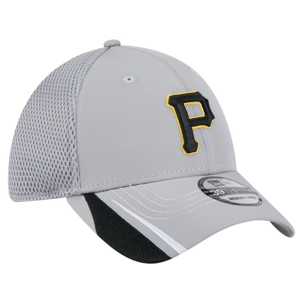 Pittsburgh Pirates Linear 39THIRTY Flex Hat Gray