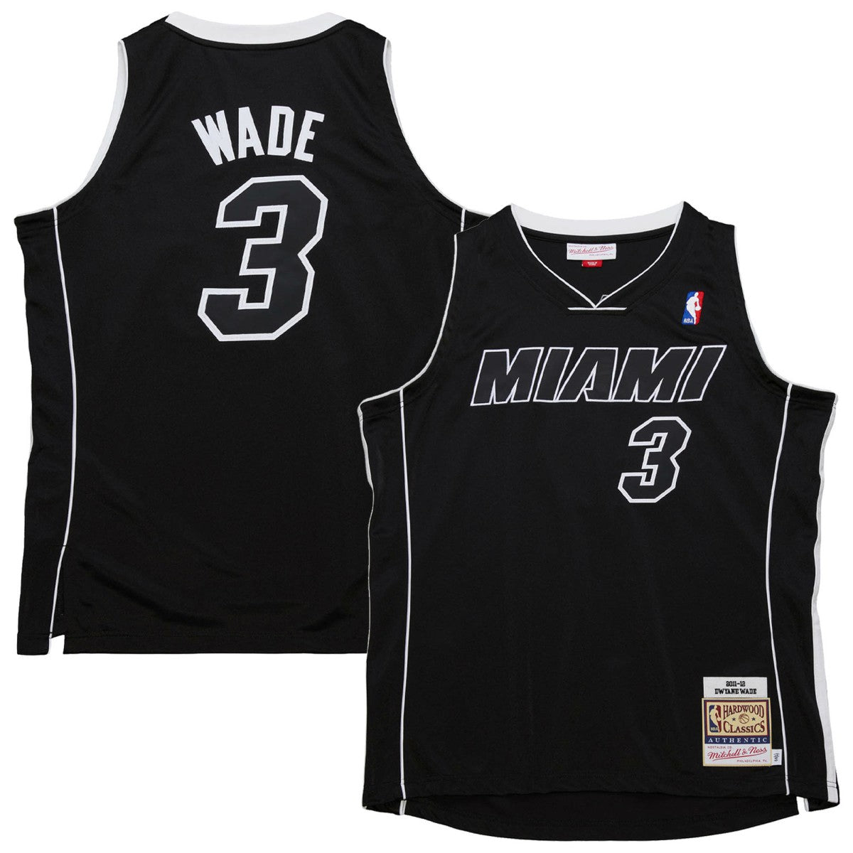 Dwyane Wade Miami Heat 2011/12 Hardwood Classics Authentic Jersey - Black outlet