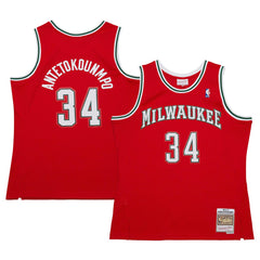 Giannis Antetokounmpo Milwaukee Bucks 2014/15 Hardwood Classics Swingman Jersey - Red for sale