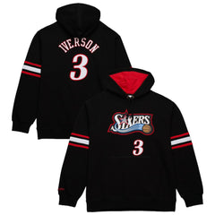 Allen Iverson Philadelphia 76ers Name & Number Pullover Hoodie - Black sale