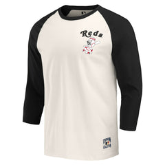 Cincinnati Reds Darius Rucker Collection Cooperstown Collection Raglan 3/4-Sleeve T-Shirt White