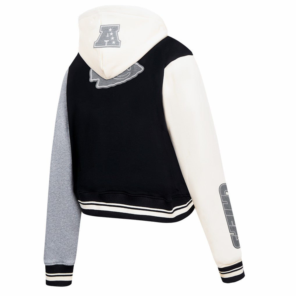 Kansas City Chiefs Pro Standard Women's Reverse French Terry Colorblock Full-Zip Hoodie - Gray sale