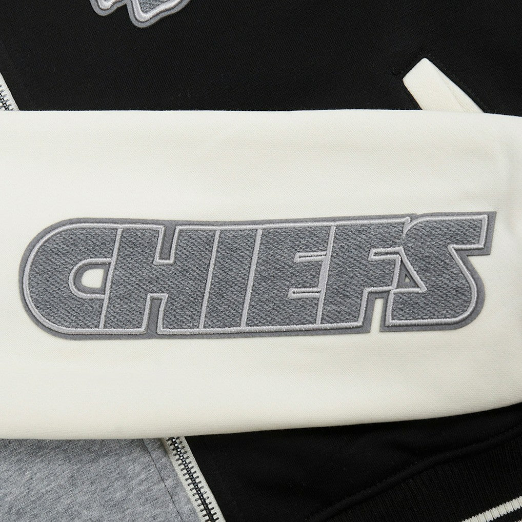 Kansas City Chiefs Pro Standard Women's Reverse French Terry Colorblock Full-Zip Hoodie - Gray sale