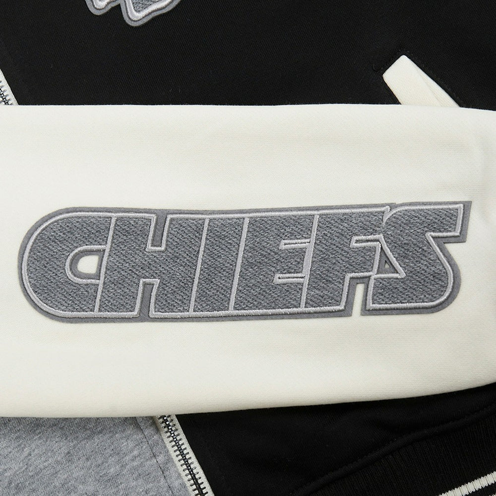 Kansas City Chiefs Pro Standard Women's Reverse French Terry Colorblock Full-Zip Hoodie - Gray sale