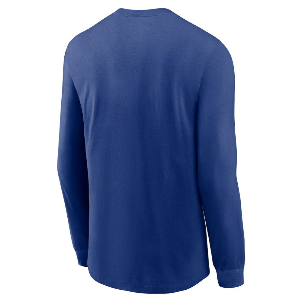 Texas Rangers Local Logo Swoosh Lockup Long Sleeve T-Shirt Royal