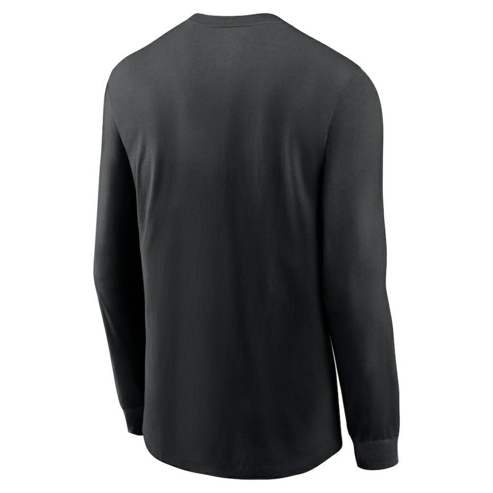 Arizona Diamondbacks Local Logo Swoosh Lockup Long Sleeve T-Shirt Black