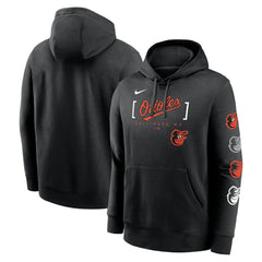 Baltimore Orioles Club Stack Pullover Hoodie Black