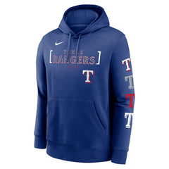 Texas Rangers Club Stack Pullover Hoodie Royal