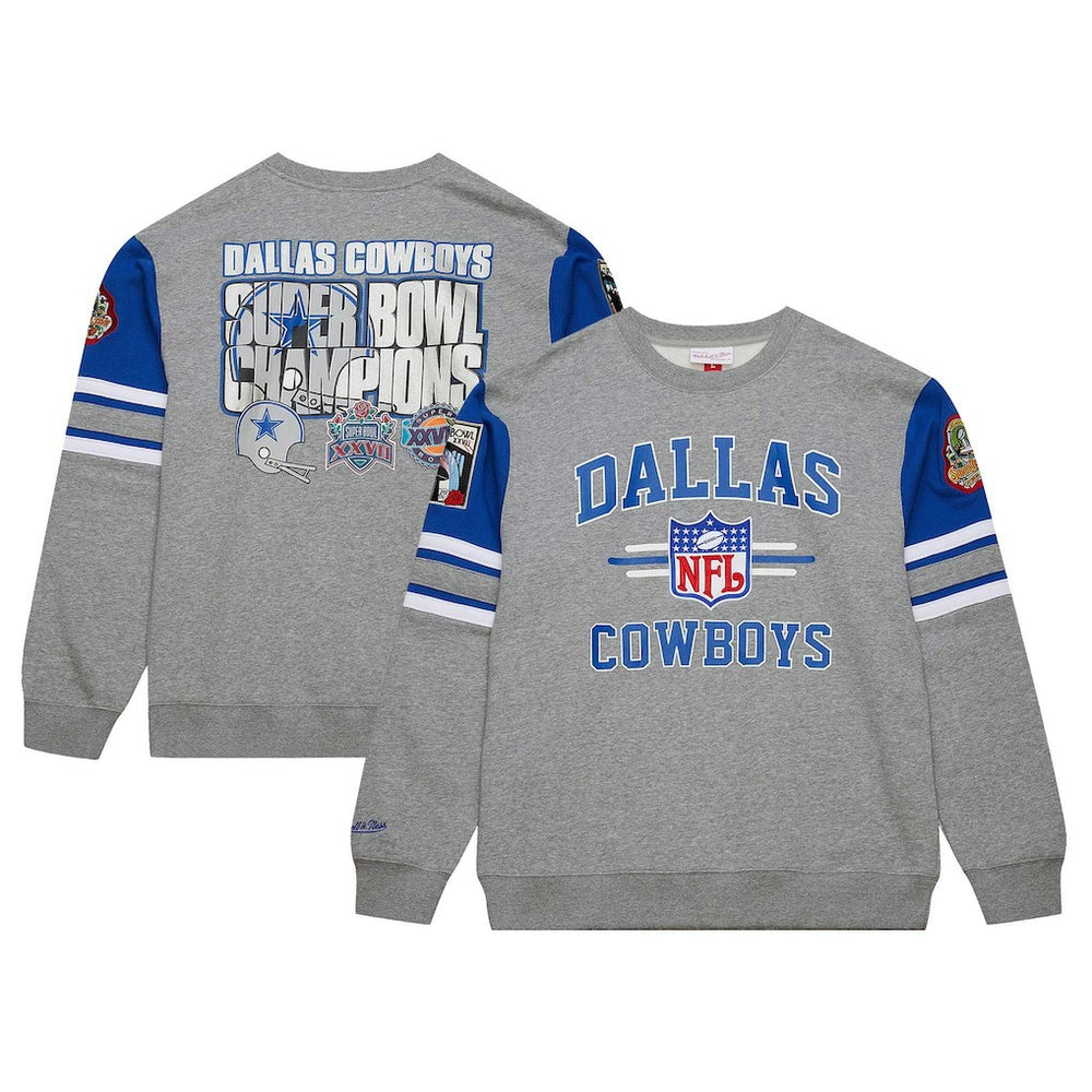 Dallas Cowboys Vintage Logo Pullover Sweatshirt - Heather Gray for sale