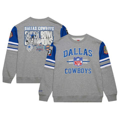 Dallas Cowboys Vintage Logo Pullover Sweatshirt - Heather Gray for sale