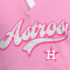 Houston Astros Girls Youth Mommy & Me Raglan V-Neck T-Shirt Pink