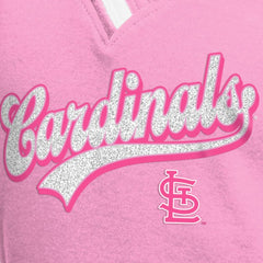 St. Louis Cardinals Girls Youth Mommy & Me Raglan V-Neck T-Shirt Pink