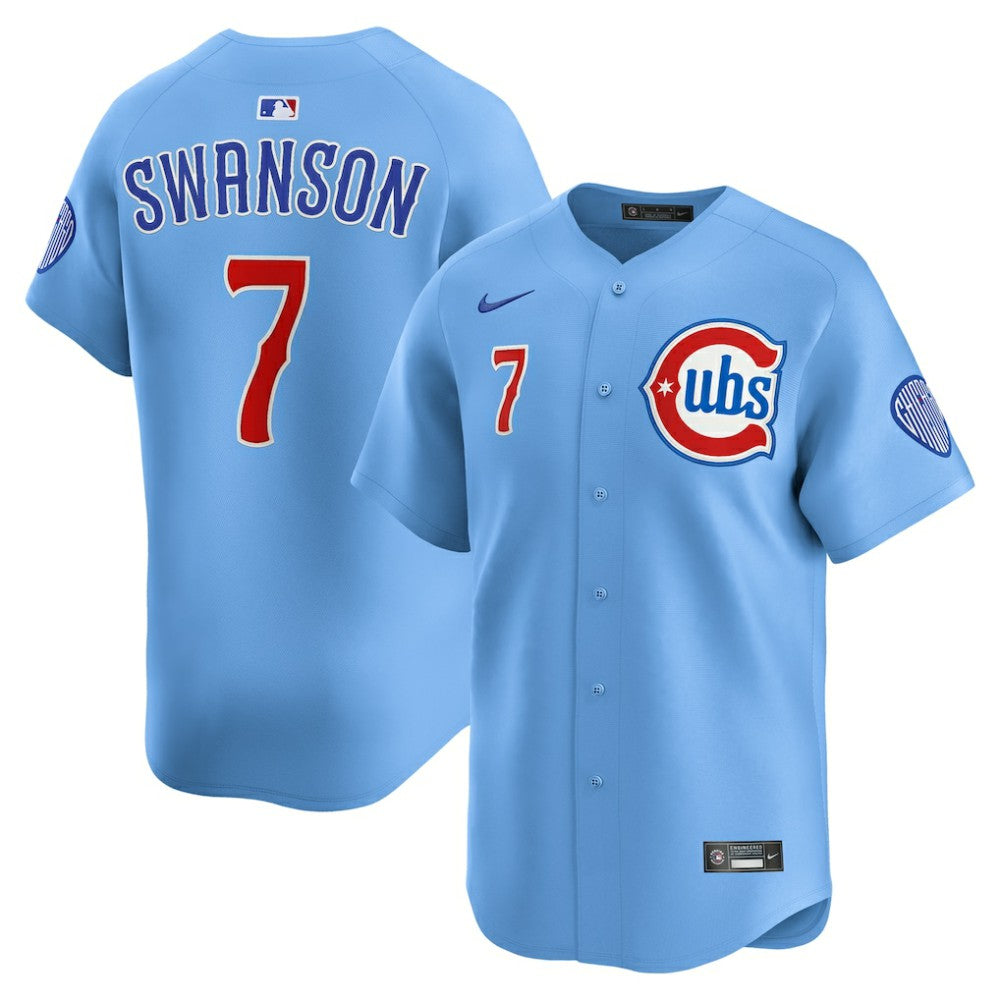 Dansby Swanson Chicago Cubs 2nd Alternate Limited Player Jersey Baby Blue