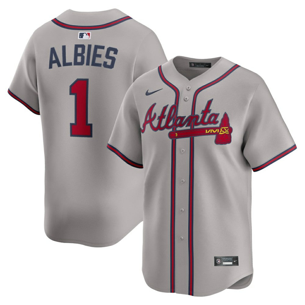 Ozzie Albies Atlanta Braves Road Limited Player Jersey Gray