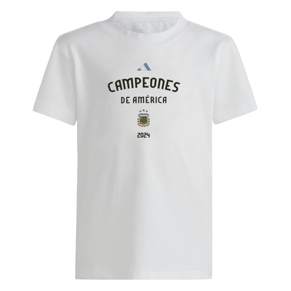 Argentina National Team Youth 2024 Copa America Champions T-Shirt - White sale