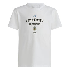 Argentina National Team Youth 2024 Copa America Champions T-Shirt - White sale
