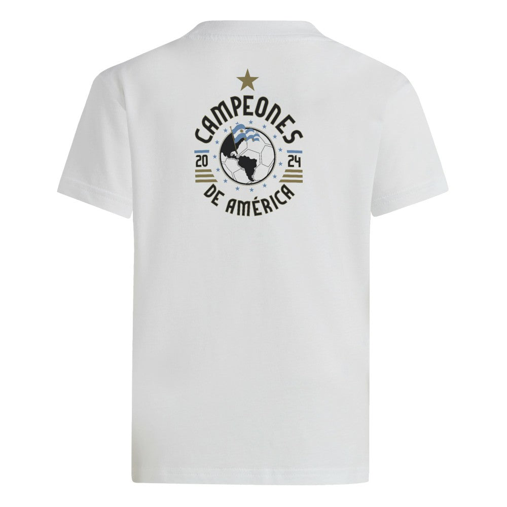 Argentina National Team Youth 2024 Copa America Champions T-Shirt - White sale