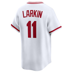 Barry Larkin Cincinnati Reds Throwback Cooperstown Collection Limited Jersey White