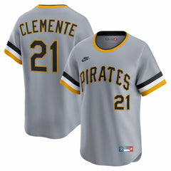 Roberto Clemente Pittsburgh Pirates Throwback Cooperstown Collection Limited Jersey Gray
