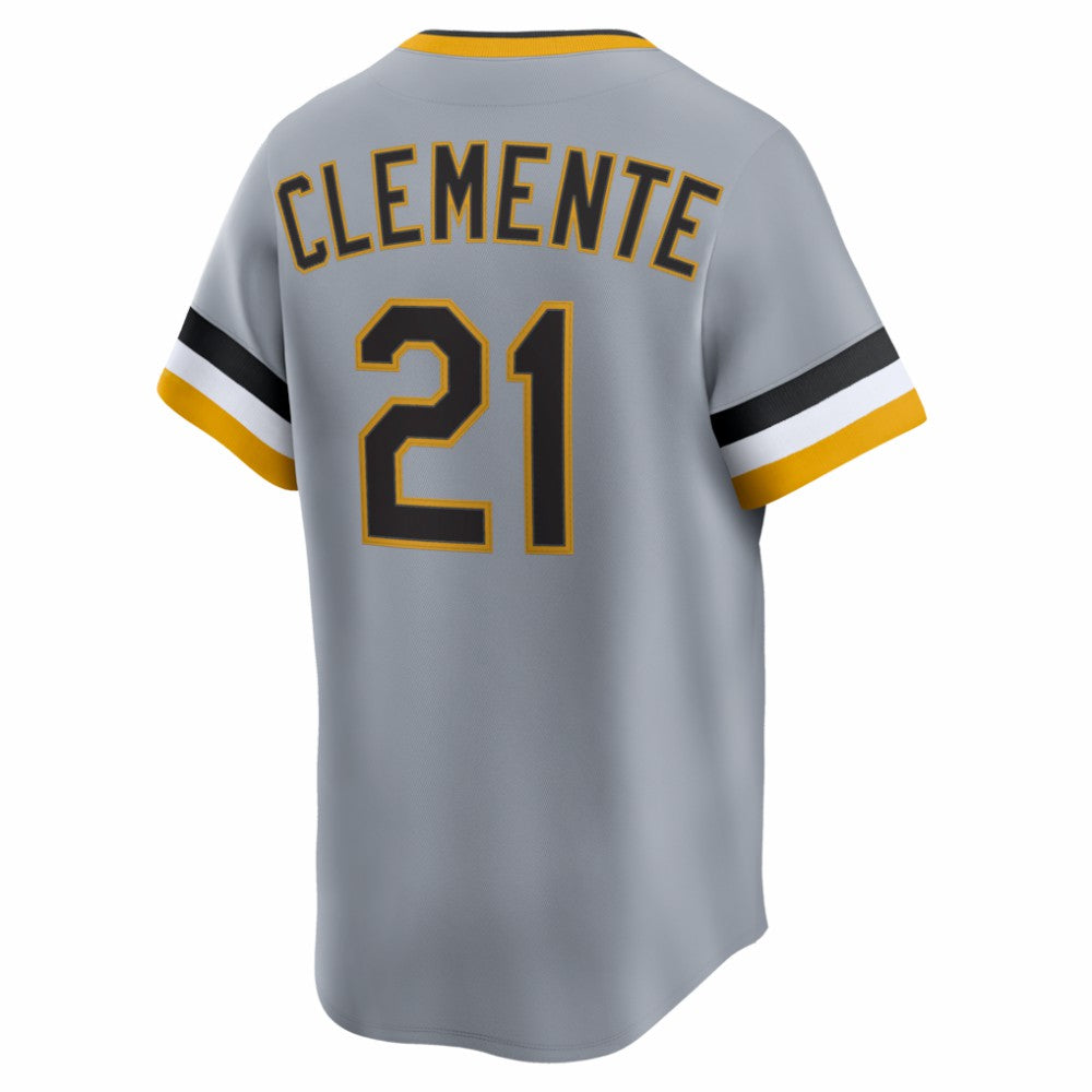 Roberto Clemente Pittsburgh Pirates Throwback Cooperstown Collection Limited Jersey Gray