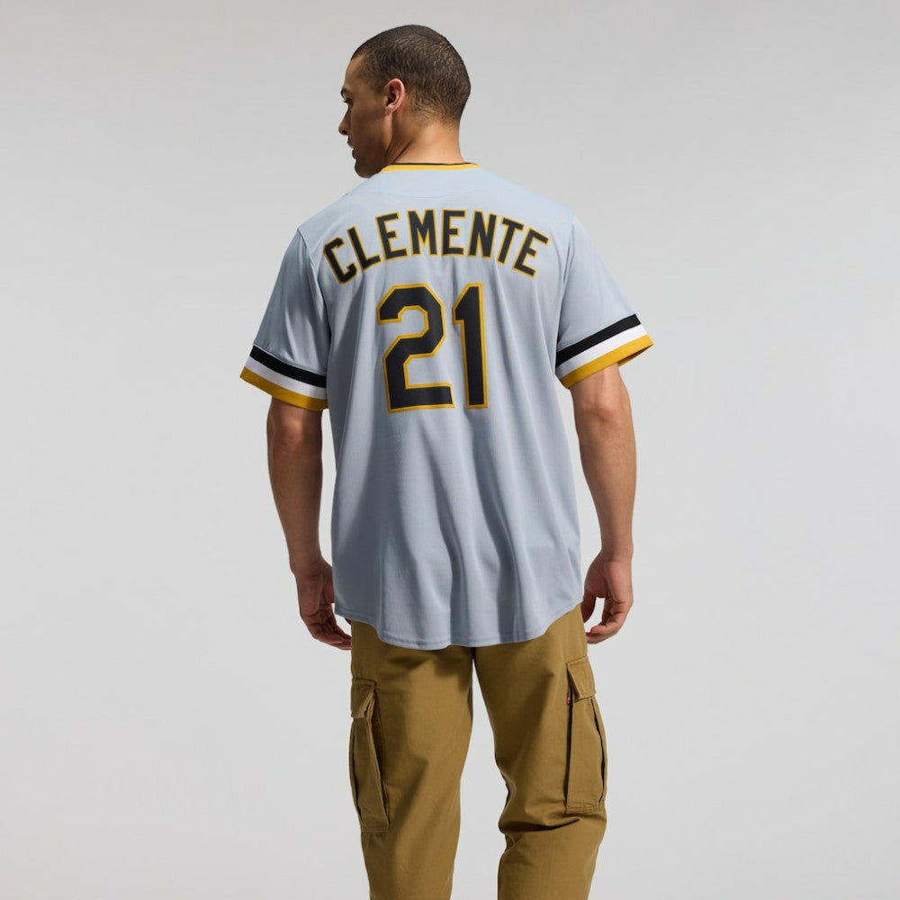 Roberto Clemente Pittsburgh Pirates Throwback Cooperstown Collection Limited Jersey Gray