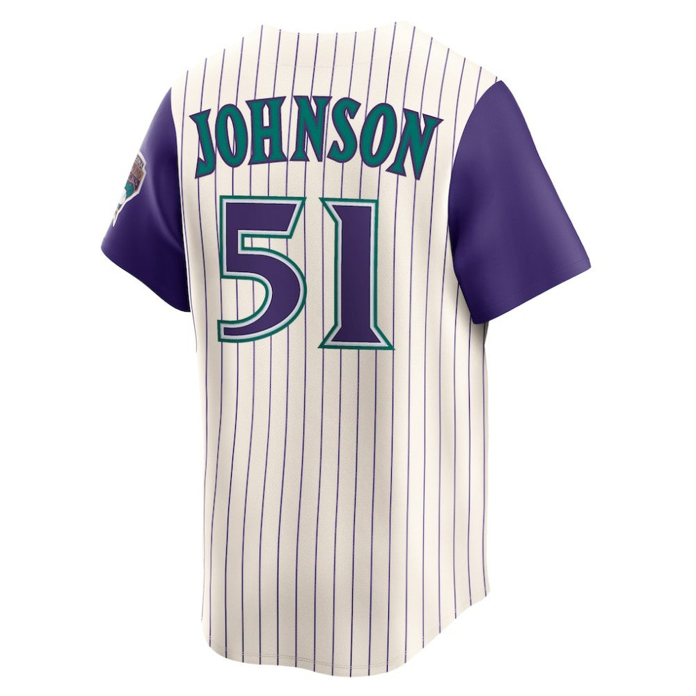 Randy Johnson Arizona Diamondbacks Throwback Cooperstown Collection Limited Jersey Cream