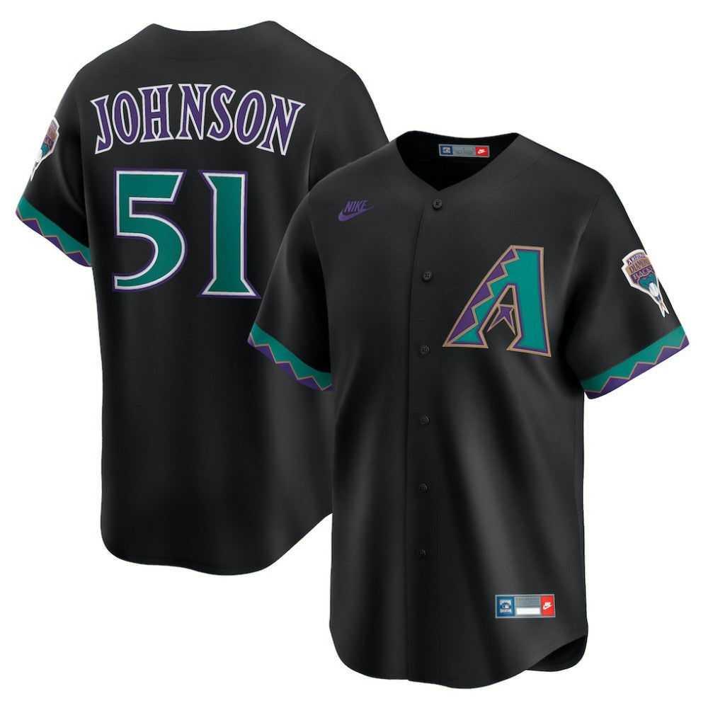 Randy Johnson Arizona Diamondbacks Throwback Cooperstown Collection Limited Jersey Black