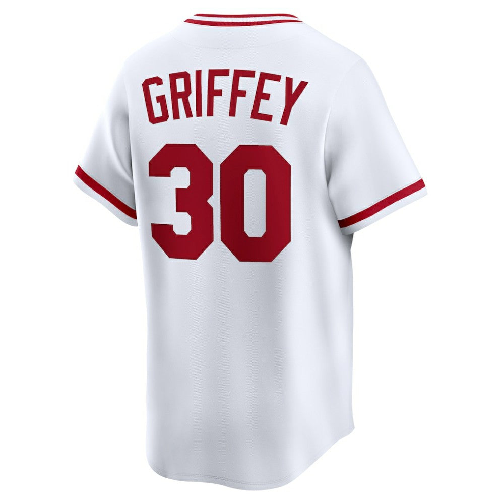Ken Griffey Cincinnati Reds Throwback Cooperstown Collection Limited Jersey White