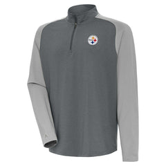 Pittsburgh Steelers Antigua Dauntless Quarter-Zip Top - Heather Charcoal/Gray cheap