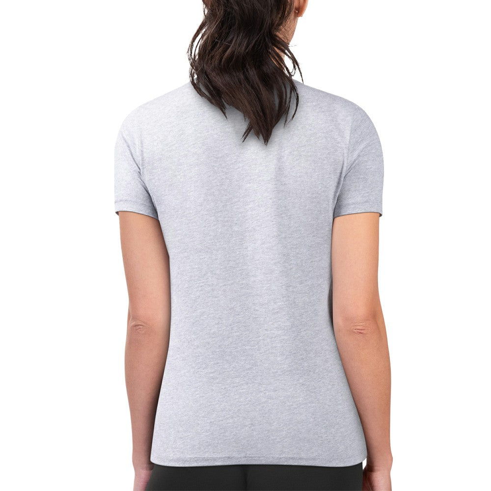 Kansas City Royals G-III 4Her by Carl Banks Women's Super-Slim Fit Lightweight Flowers Graphic T-Shirt Heather Gray