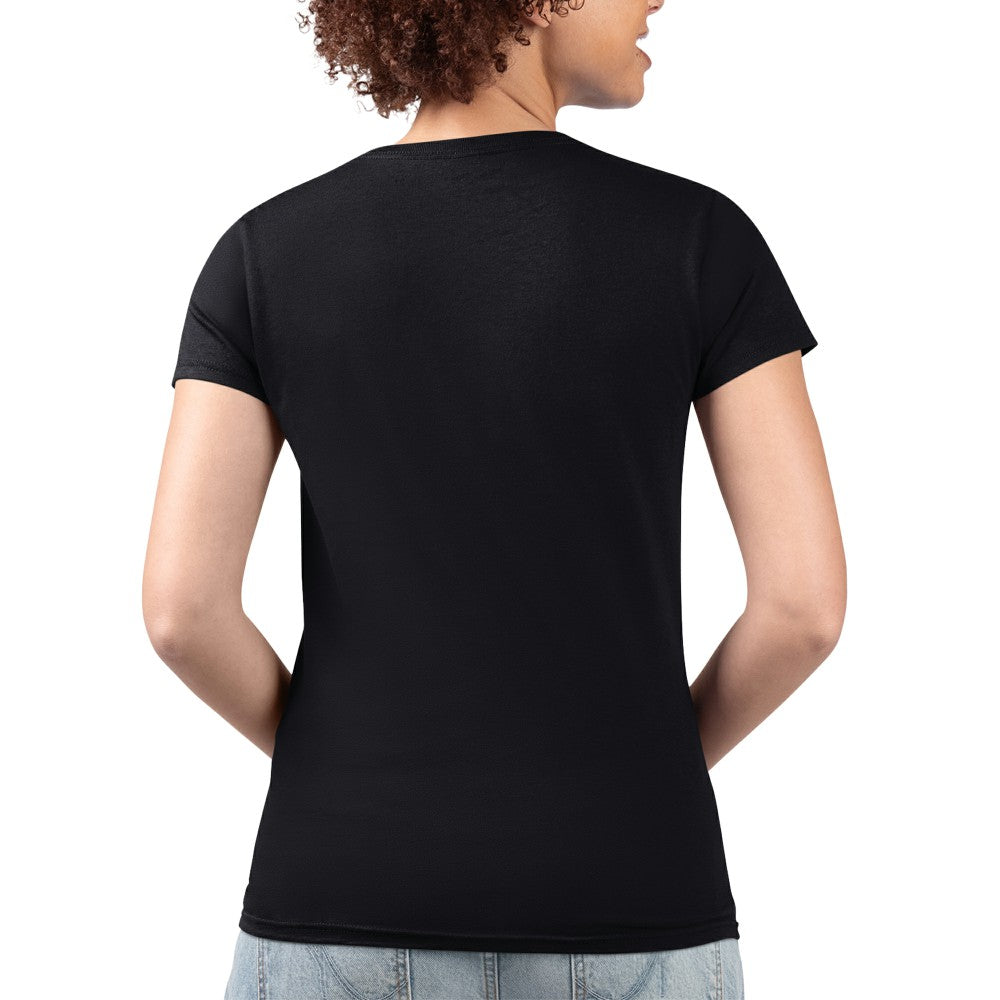 Cincinnati Reds G-III 4Her by Carl Banks Women's Super-Slim Fit Lightweight Flowers Graphic V-Neck T-Shirt Black