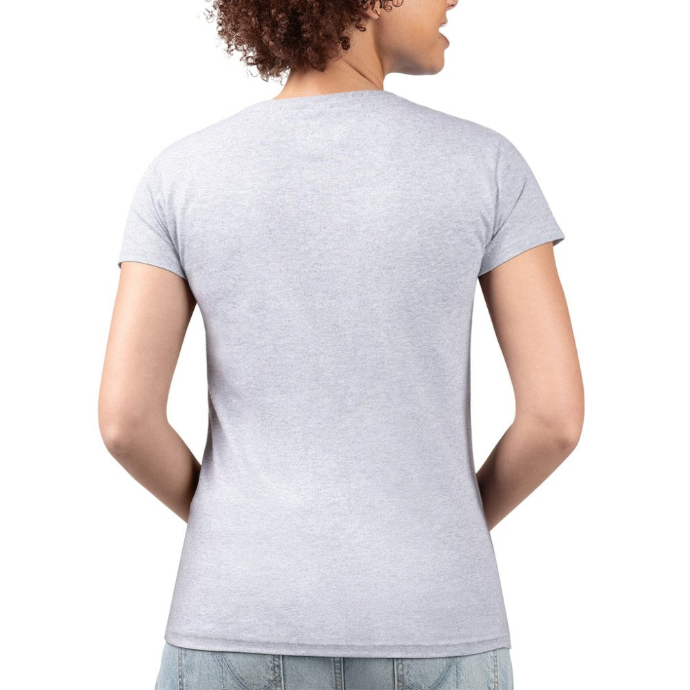 Seattle Mariners G-III 4Her by Carl Banks Women's Super-Slim Fit Lightweight Flowers Graphic V-Neck T-Shirt Heather Gray