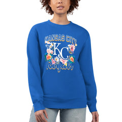 Kansas City Royals G-III 4Her by Carl Banks Women's Flowers Graphic Pullover Sweatshirt Royal